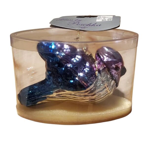 Vintage Glass By Peschka Hand Blown Glass Bird Christmas Ornament - Picture 5 of 5